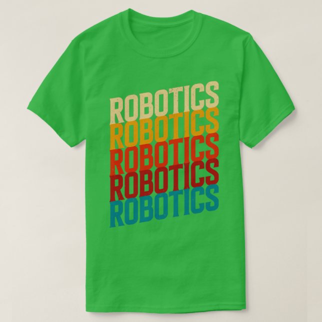 Retro Robotics for Robotics Engineering Humanoid R T-Shirt (Design Front)