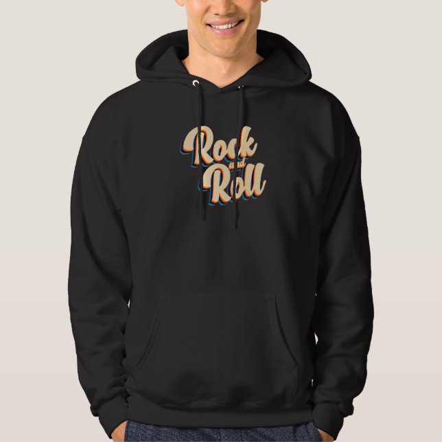 Retro Rock and Roll  2 Hoodie (Front)