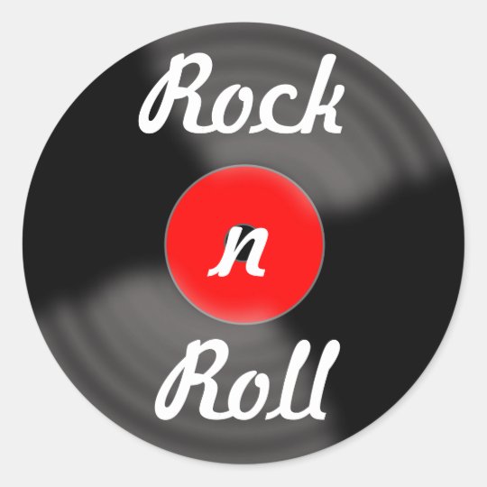 Retro Rock and Roll Vinyl Record Stickers