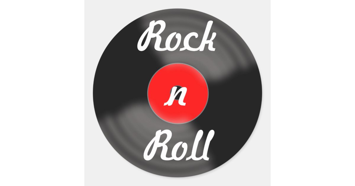 Retro Rock and Roll Vinyl Record Stickers | Zazzle.com