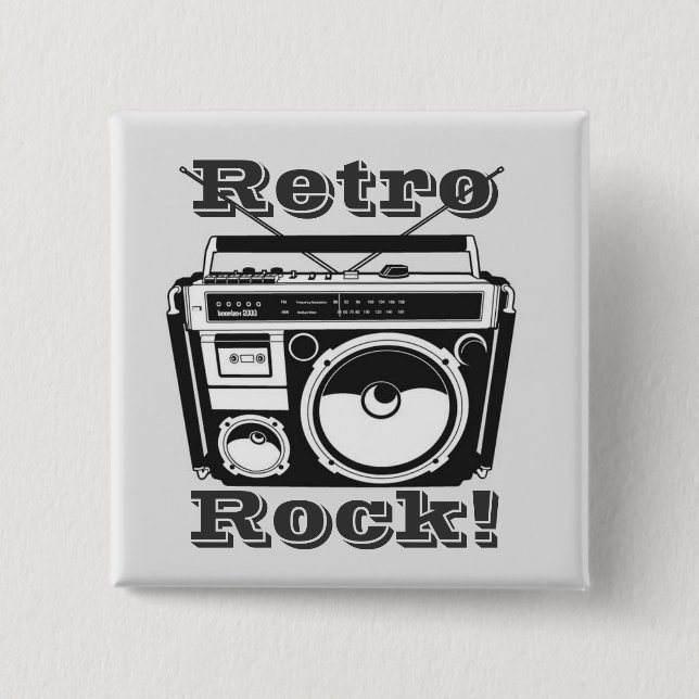 Retro Rock! Button (Front)