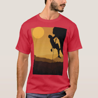 Retro Rock Climbing Bouldering 80s Mountain Rock C T-Shirt