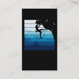Retro Rock Climbing Men Mountain Climber Business Card