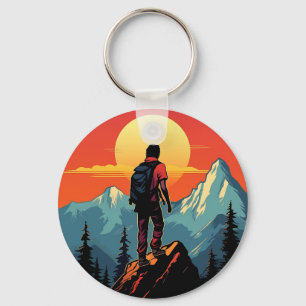 Retro Rock Climbing Vintage Climber Gift Keychain