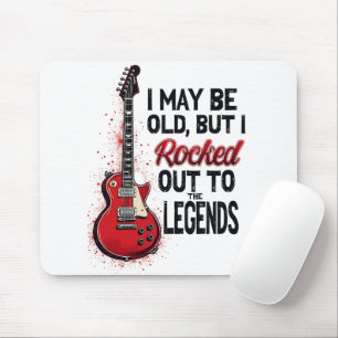 Retro Rock Guitar Classic Music Nostalgia Design Mouse Pad