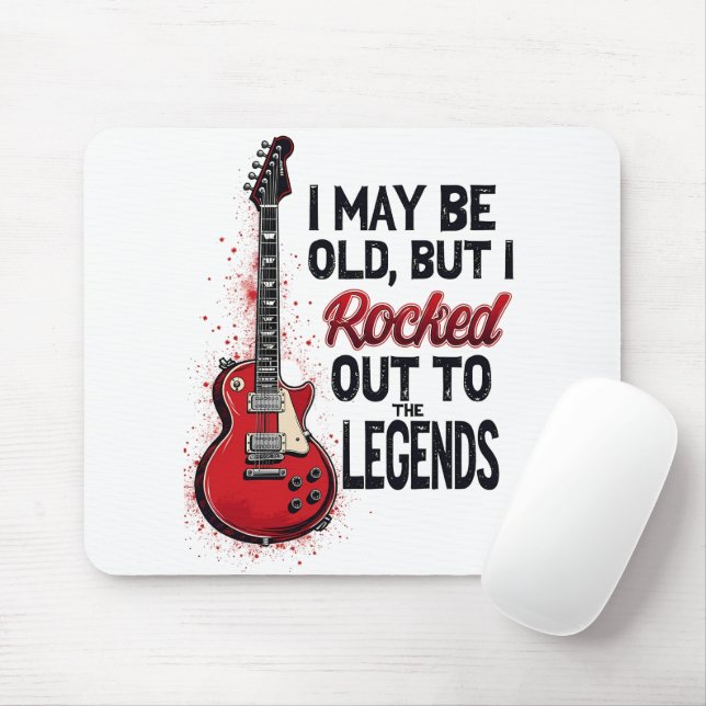 Retro Rock Guitar Classic Music Nostalgia Design Mouse Pad (With Mouse)