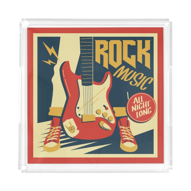 Retro Rock Music acrylic trays (Front)