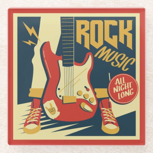 Retro Rock Music coaster