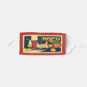 Retro Rock Music face mask (Front, Folded)