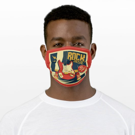 Retro Rock Music face mask (Worn)