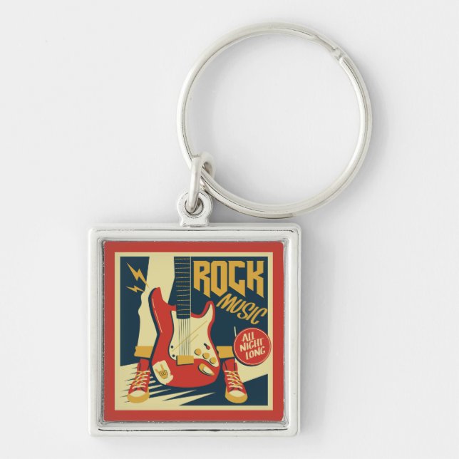 Retro Rock Music key chains (Front)