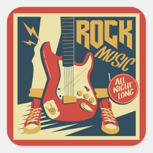 Retro Rock Music stickers