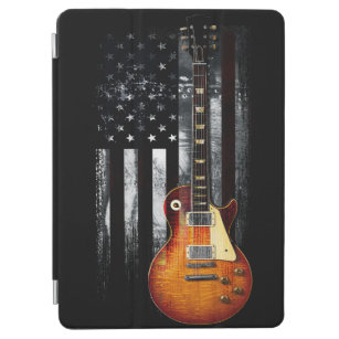 Retro Rock N Roll American Flag Guitar iPad Air Cover