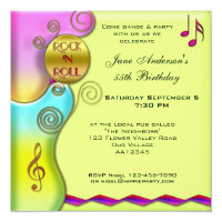 Rock N Roll Party Invitations | Zazzle