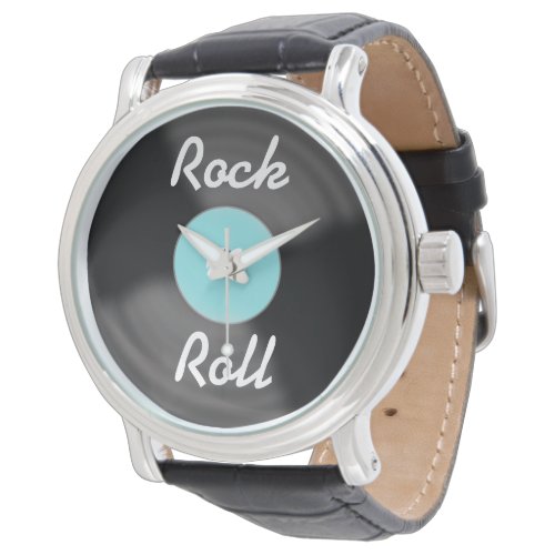 Retro Rock N Roll Record Watch Gift