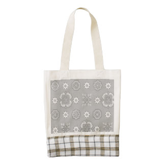 Retro Rockabilly Vintage Bandanna Silver Zazzle HEART Tote Bag
