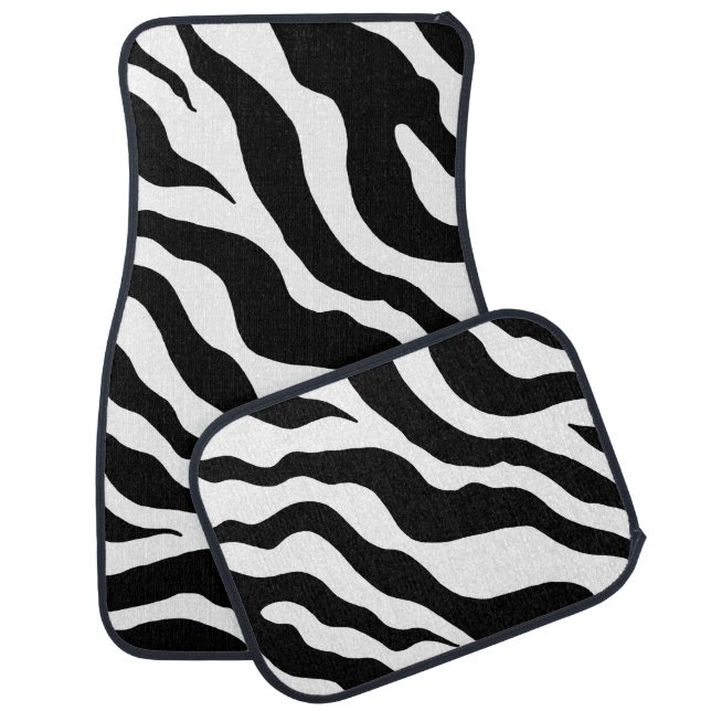 Retro Rockabilly Zebra Car Mats Set Gift (Set)