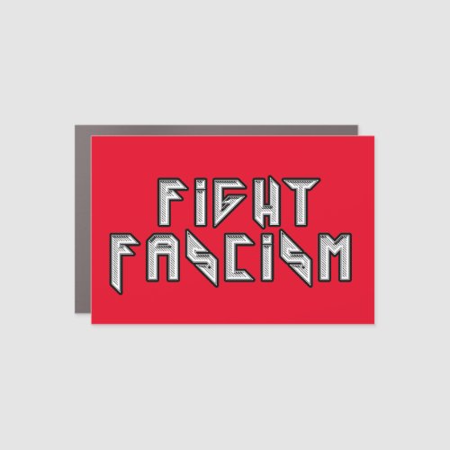 Retro Rocker _ Fight Fascism Car Magnet