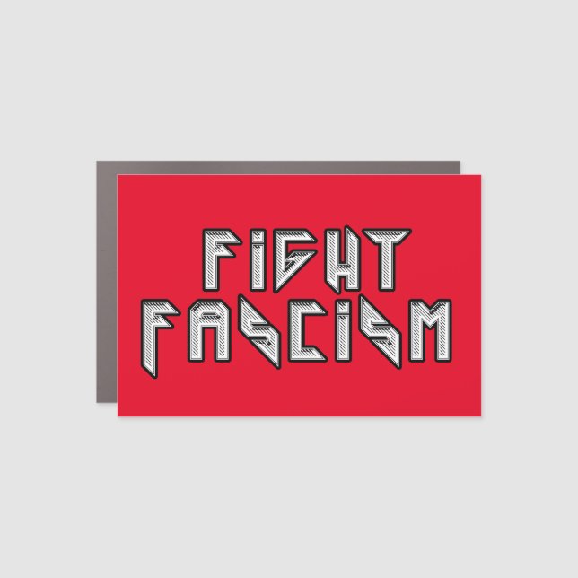 Retro Rocker - Fight Fascism Car Magnet (Front)
