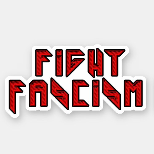 Retro Rocker _ Fight Fascism Sticker