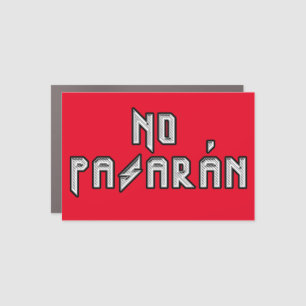 Retro Rocker - No Pasaran Car Magnet