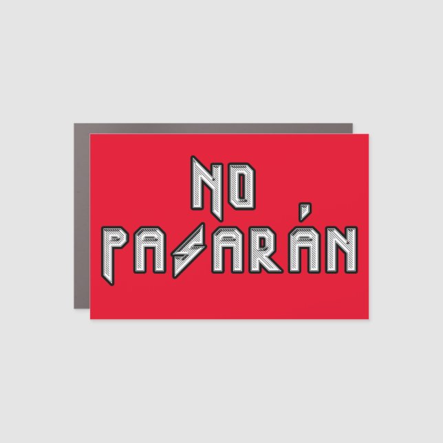 Retro Rocker - No Pasaran Car Magnet (Front)