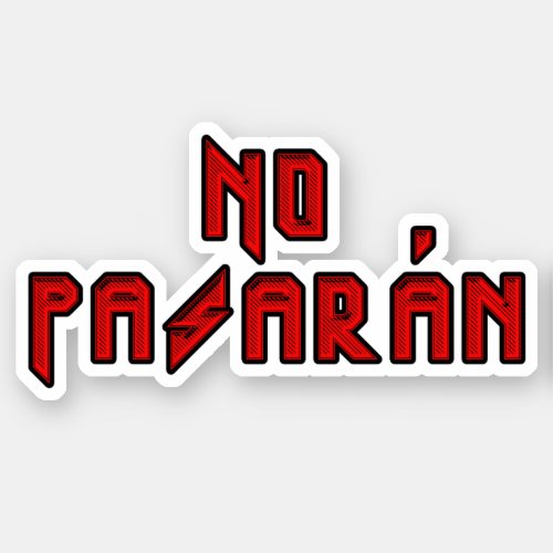 Retro Rocker _ No Pasaran Sticker