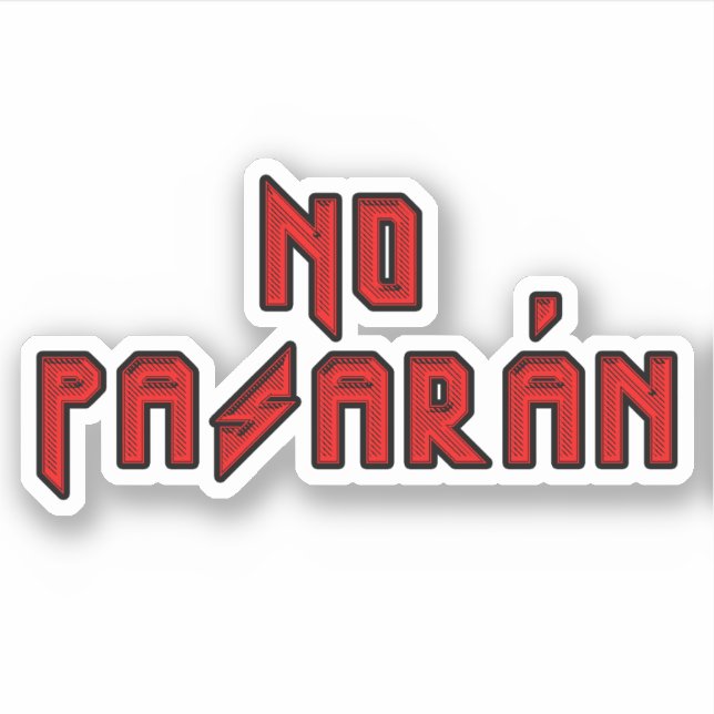 Retro Rocker - No Pasaran Sticker (Front)