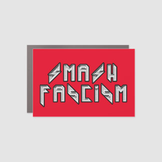 Retro Rocker - Smash Fascism Car Magnet