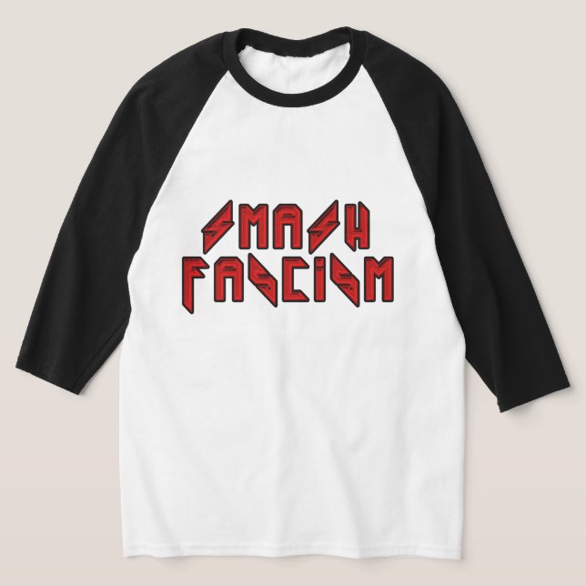 Retro Rocker - Smash Fascism T-Shirt (Laydown)