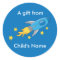 Retro Rocket Birthday Goodie Bag Labels