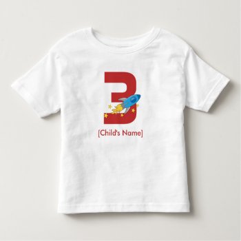 Retro Rocket Birthday Toddler T-shirt by artladymanor at Zazzle