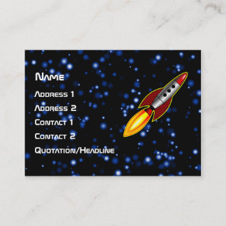 Retro Rocket Business Card