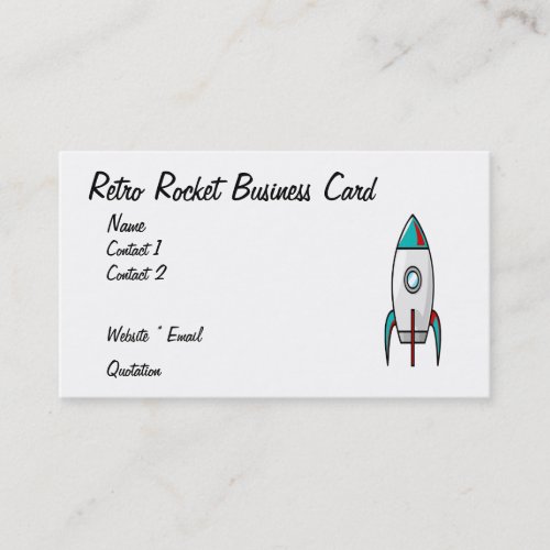 Retro Rocket Business Card