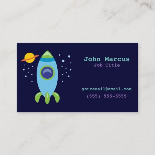 Retro Rocket Business Card