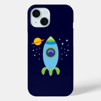 Retro Rocket iPhone 15 Case