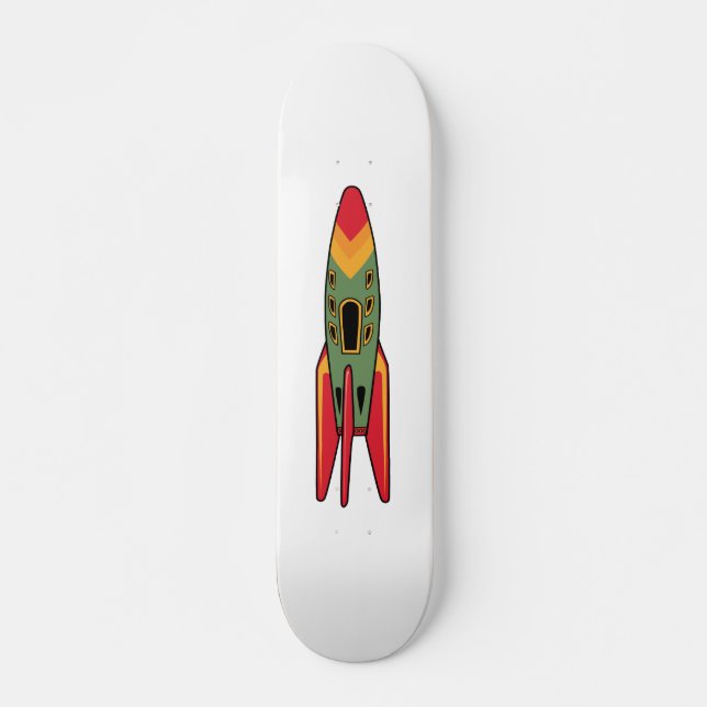 Retro Rocket - Color Skateboard Deck (Front)
