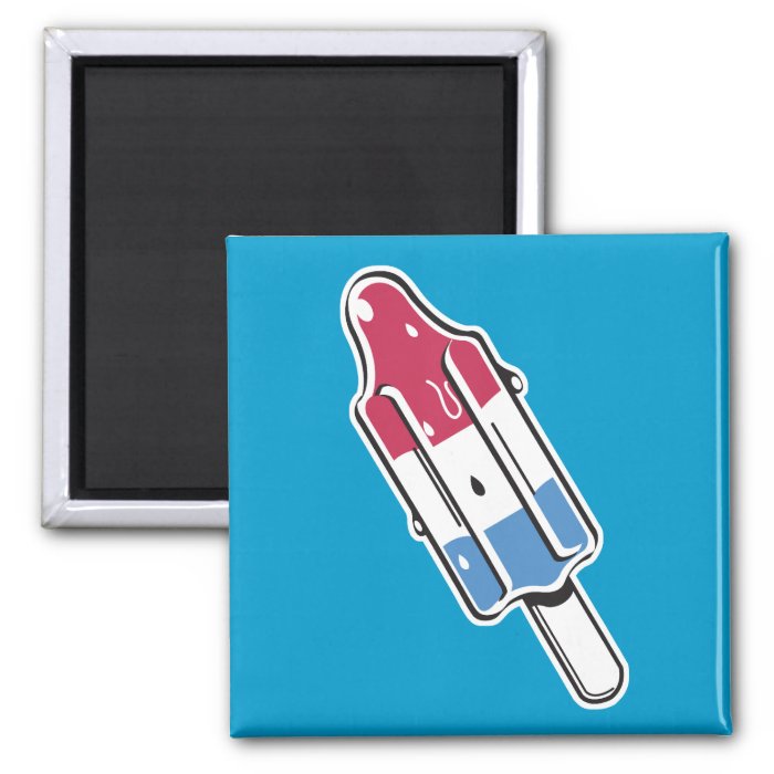 retro rocket ice pop refrigerator magnet