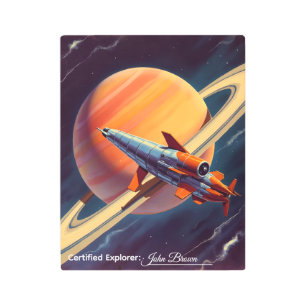 Retro Rocket Launch Poster - Vintage Space Age 