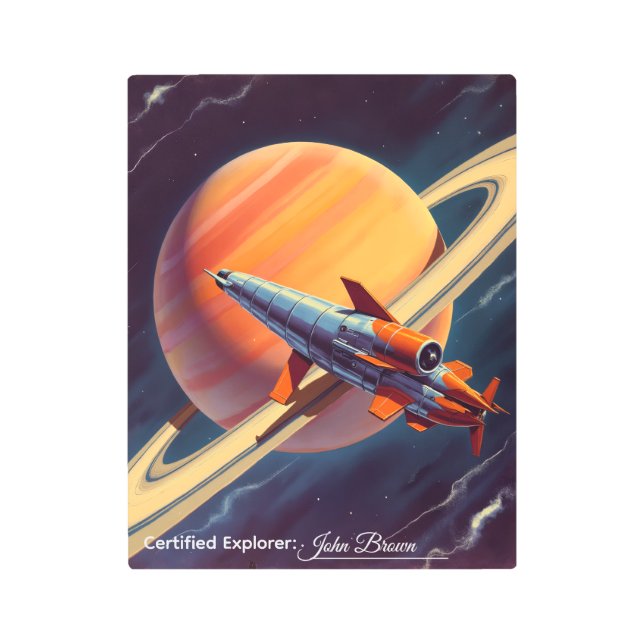 Retro Rocket Launch Poster - Vintage Space Age  (Front)