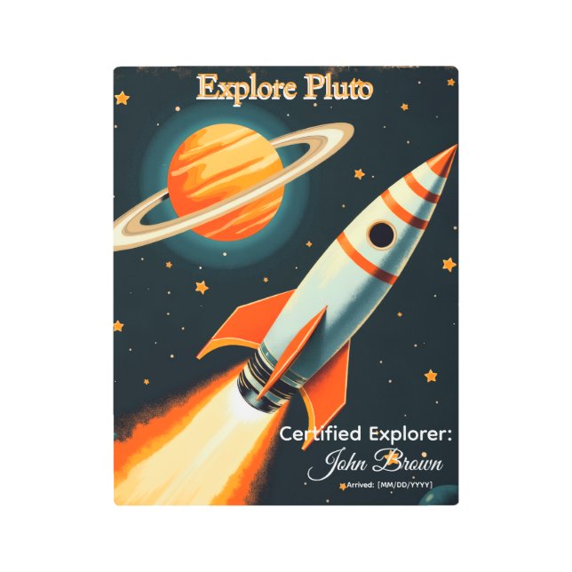 Retro Rocket Launch Poster - Vintage Space Age  (Front)