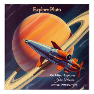 Retro Rocket Launch Poster - Vintage Space Age Acrylic Print