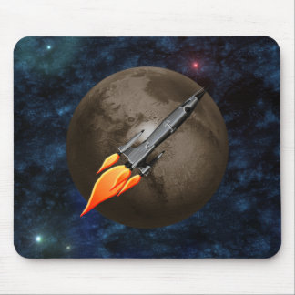 Retro Rocket Mouse Pad