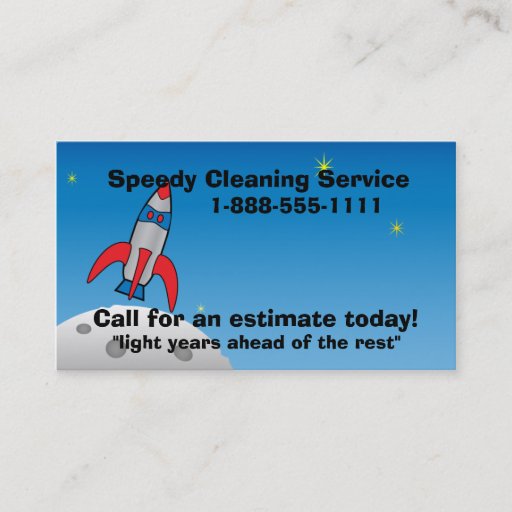 Customizable Retro Rocket Ship Business Cards