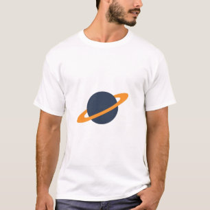 Retro Rocket Ship Orbiting Dark Planet - Outer Spa T-Shirt