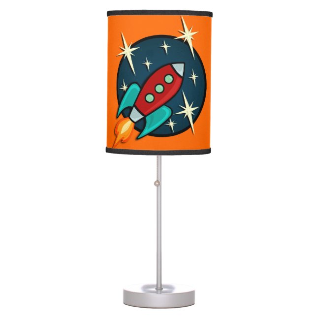 RETRO ROCKET SHIP TABLE LAMP (Front)