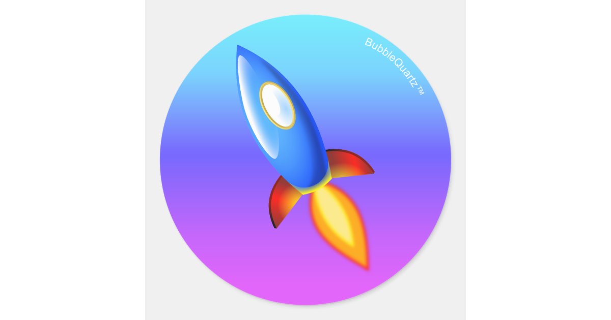Sticker Roki Rocket Retro rocket stickers | Zazzle