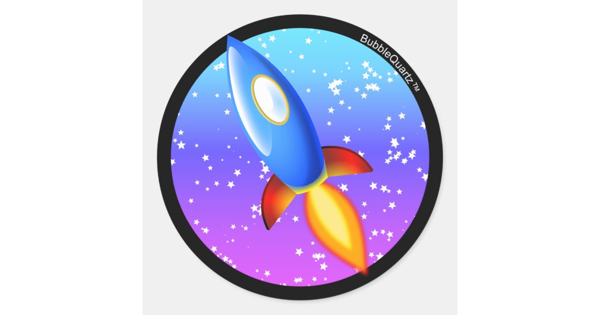 Sticker Roki Rocket Retro rocket stickers 2 | Zazzle