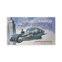 Retro Rocketeer Business Cards