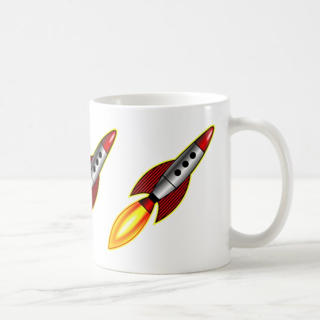 Retro Rockets - II Coffee Mug (Right)
